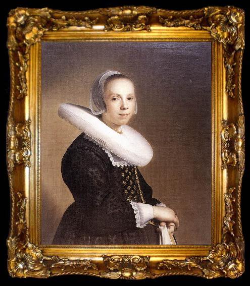framed  VERSPRONCK, Jan Cornelisz Portrait of a Bride er, ta009-2